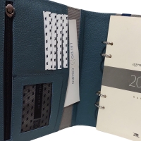 Agenda Planner Couro Raffai 2022 - Azul Jeans